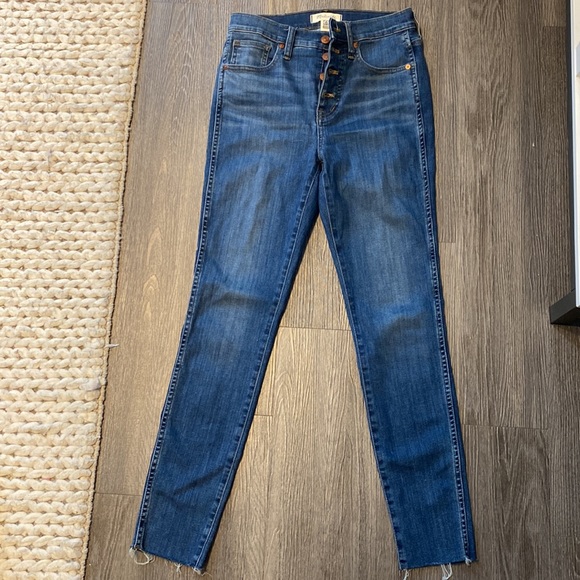 Madewell High Rise Skinny Jeans w/ Raw Hem - Picture 3 of 5